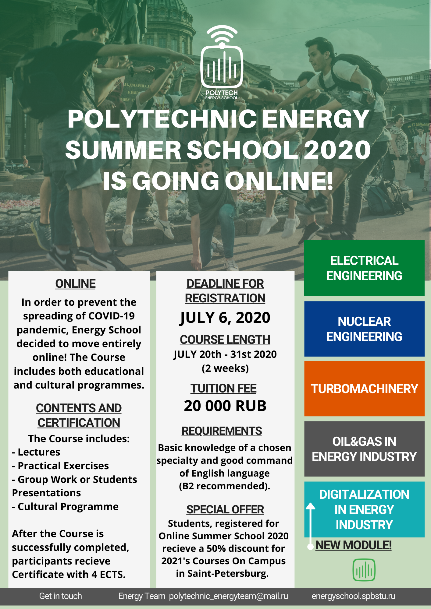 Polytechnic Energy Summer school 2020 is going online!